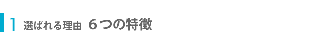 1選ばれる理由 6つの特徴