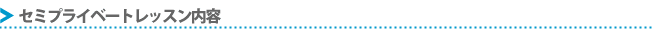 セミプライベートコース内容